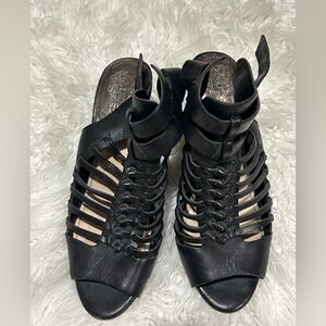 Vince Camuto Black Leather Women's Shoes